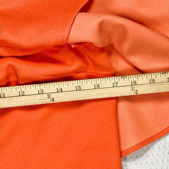 Trina Turk Off-the-Shoulder Dress Womens 8 Orange Mirador Cocktail Eveningwear - Picture 11 of 16